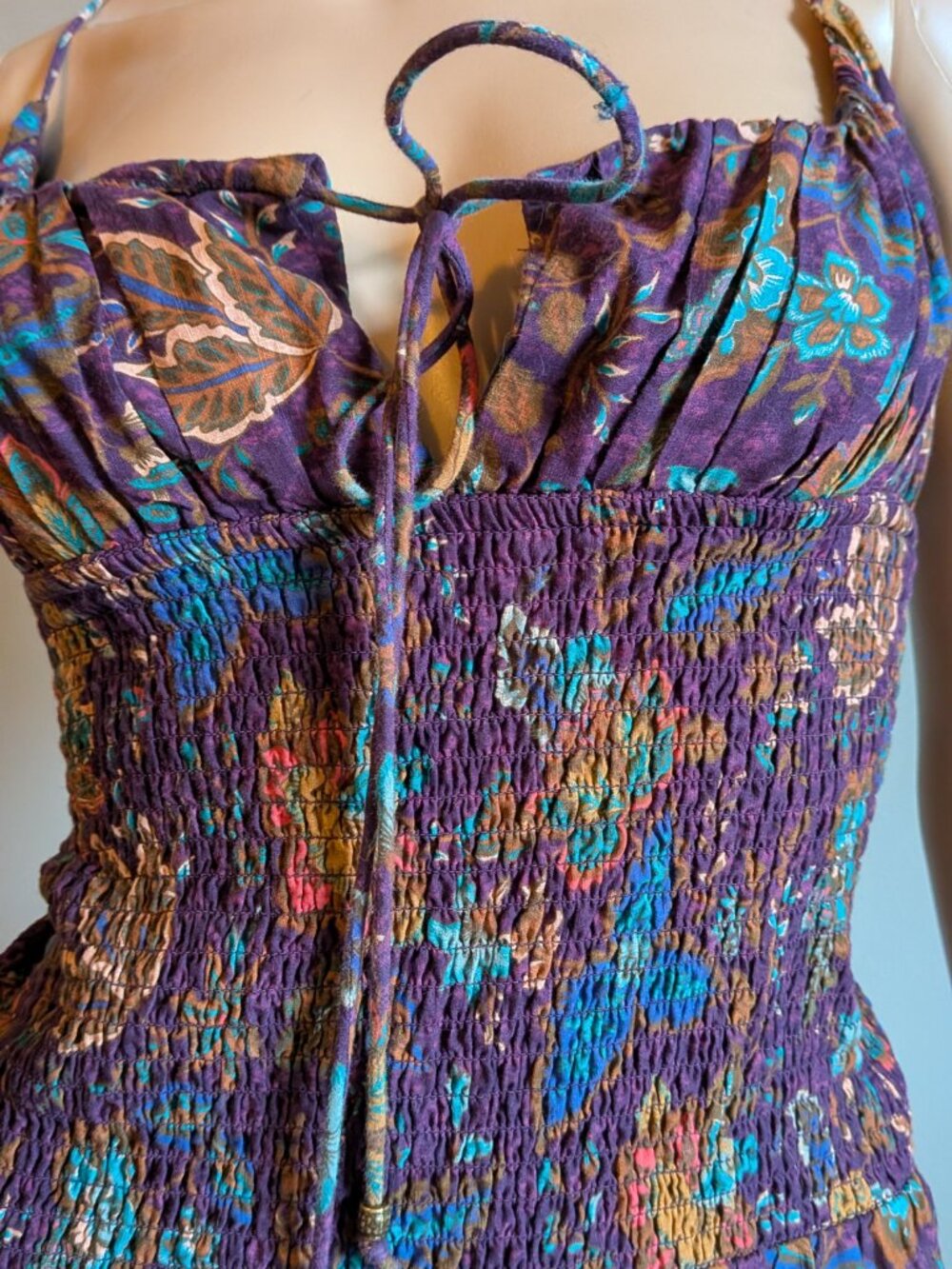 Anthropologie Josephine Dark Floral Maxi Dress Summer Sundress Strappy Size XL - Picture 8 of 14